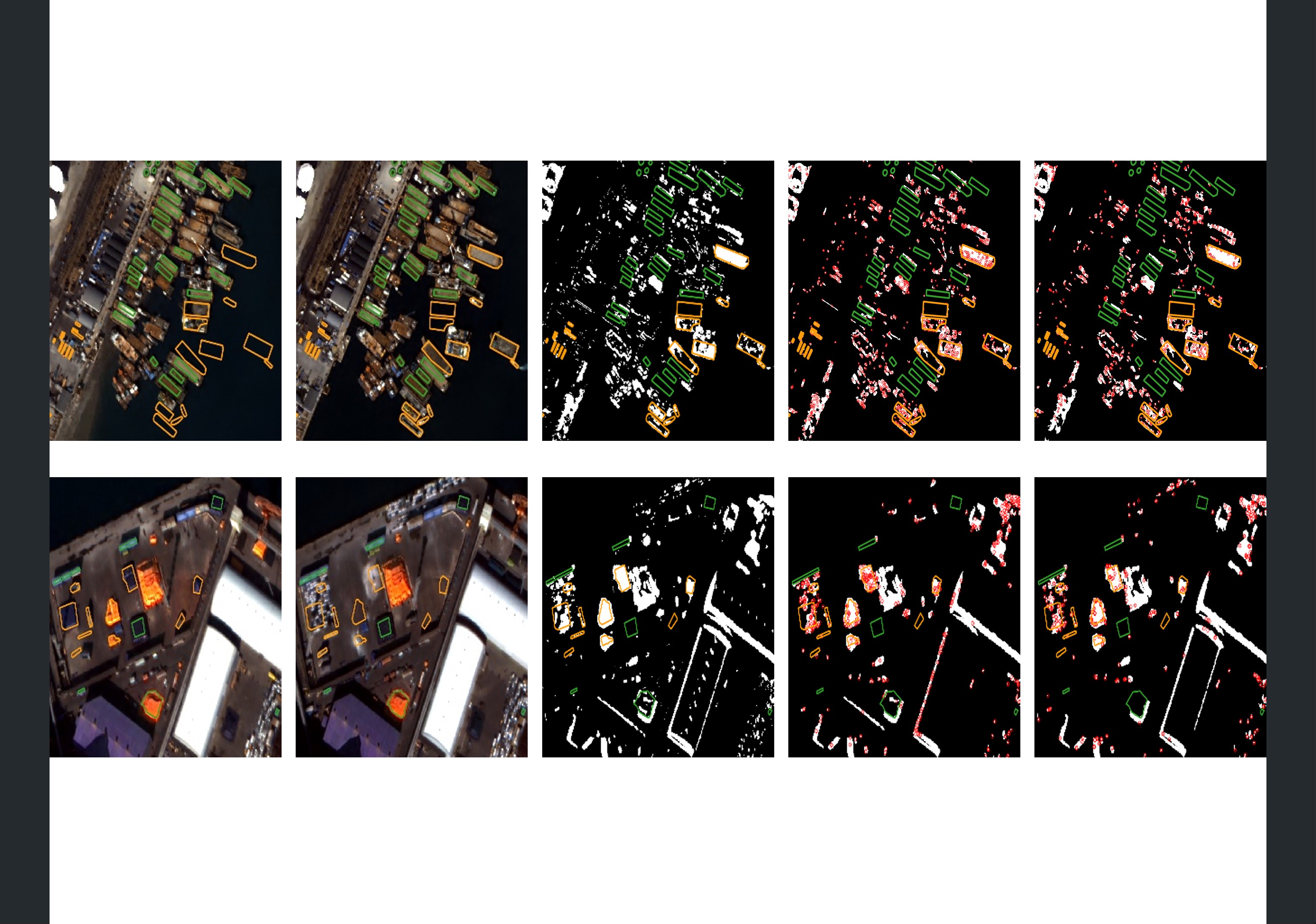 This research proposes a new approach to small-object change detection from high-resolution satellite images. 
										 We take an unsupervised approach with a small amount of computation time to detect change candidates so that a sophisticated supervised approach 
										 can be applied later with fewer candidates. We propose using feature points that can be quickly extracted from high-resolution satellite images 
										 as a suitable unit of change for small objects. We showed that our approach outperformed the pixel-based approach by producing higher precision 
										 and recall at a fixed false alarm rate. Our approach is unique in the sense that the feature-based approach is newly proposed for change detection. 
										 We showed that our feature-based approach was less noisy than pixel-based approaches. We also showed that our approach could compensate for the disadvantages 
										 of supervised object-based approaches by successfully reducing the number of change candidates. <br><br>
                                         <h5>Applications</h5>
                                          <ul>
                                           <li>Feature-based change detection of small objects</li>
                                          </ul>
                                         <br>
                                         <h5>Publications</h5>
                                         <ul>
                                         <li>
											소형객체 변화탐지를 위한 화소기반 변화탐지기법의 성능 비교분석(Comparison of Pixel-based Change Detection Methods for Detecting Changes on Small Objects), 서정훈, 박원규, 김태정, 
											2021, 대한원격탐사학회지, 37(2):177-198.
                                         </li>
                                         </ul>
                                     